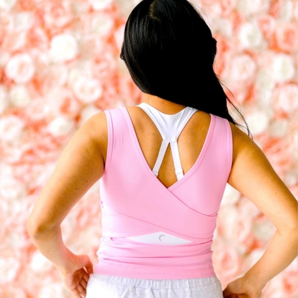 Zyia Pink Peony Ribbed Tank size XXL